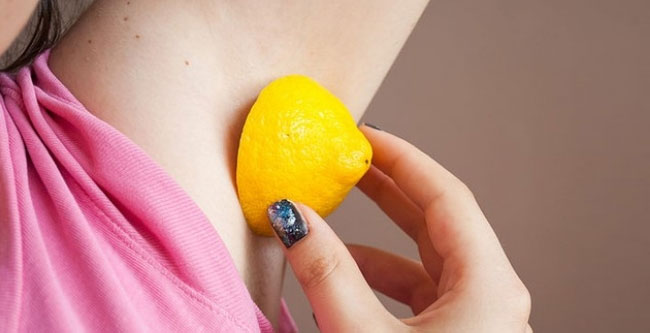underarm whitening with lemon