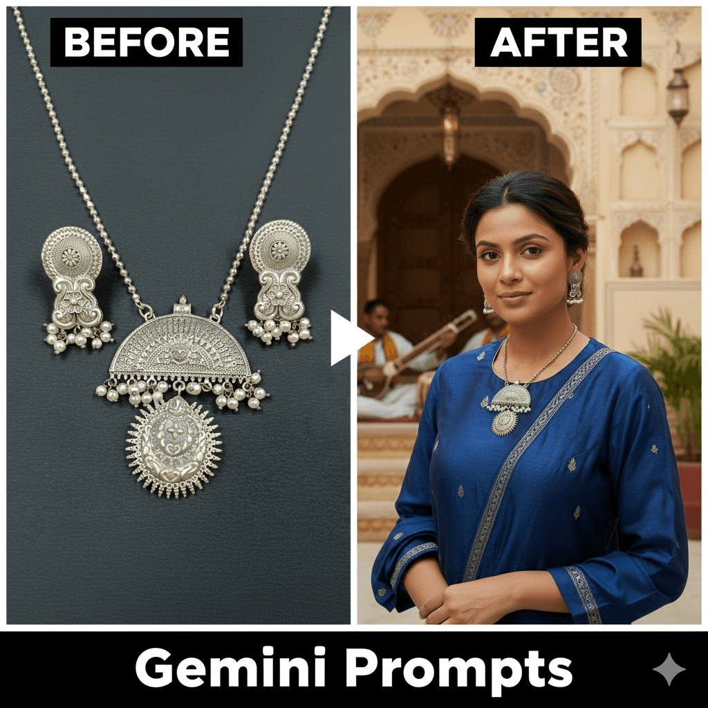 ai model with jewellery