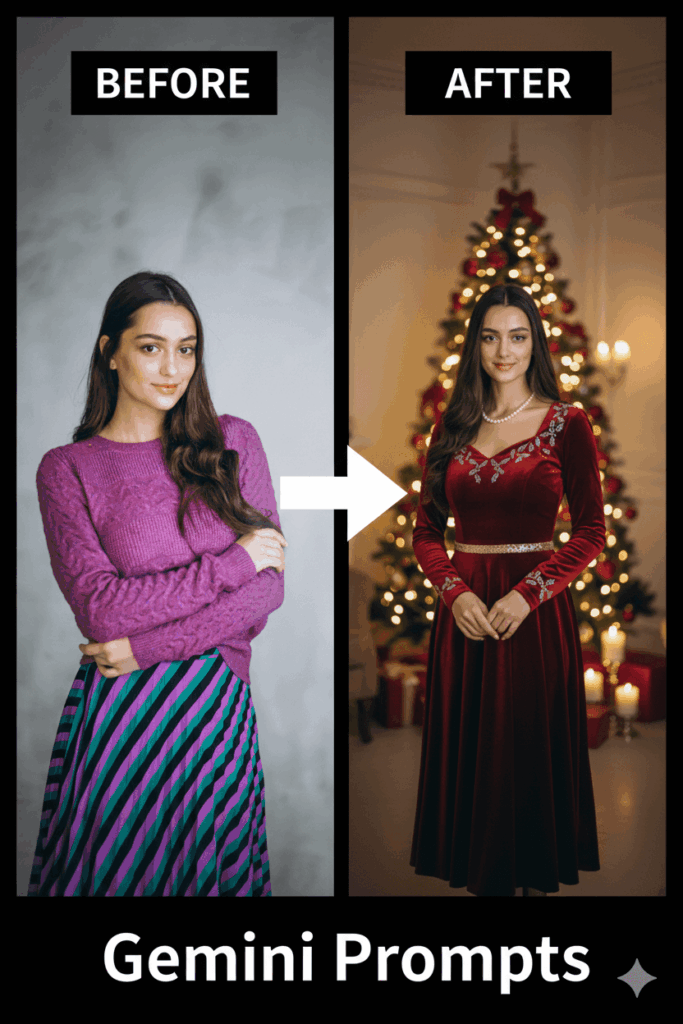 Add Christmas Background to Photo with AI